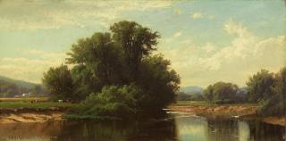 Alfred Thompson Bricher - Esopus Creek 9 1/8 x 18 1/8 in. (23.2 x 46 cm.)