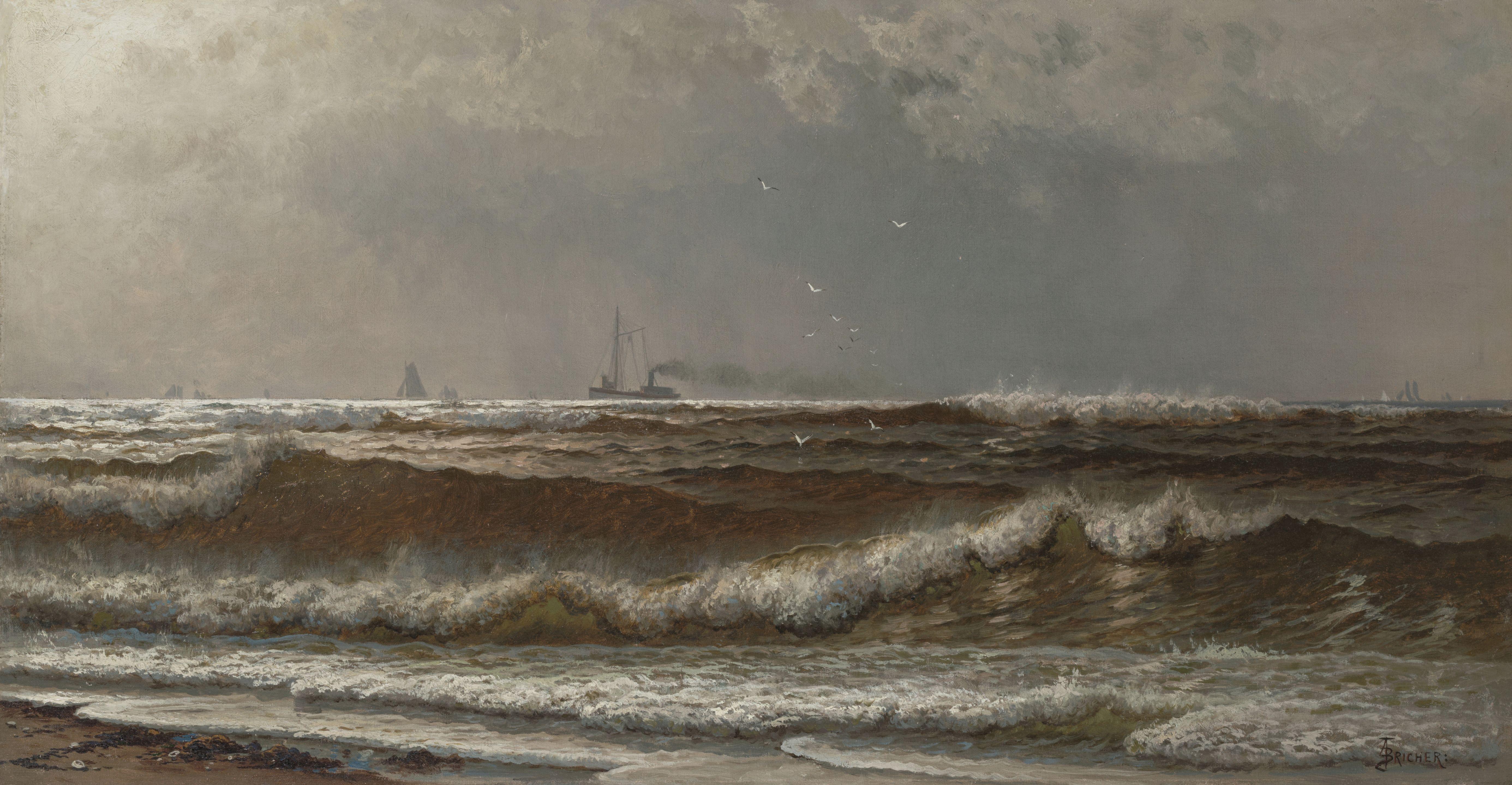 Alfred Thompson Bricher - Rolling Waves