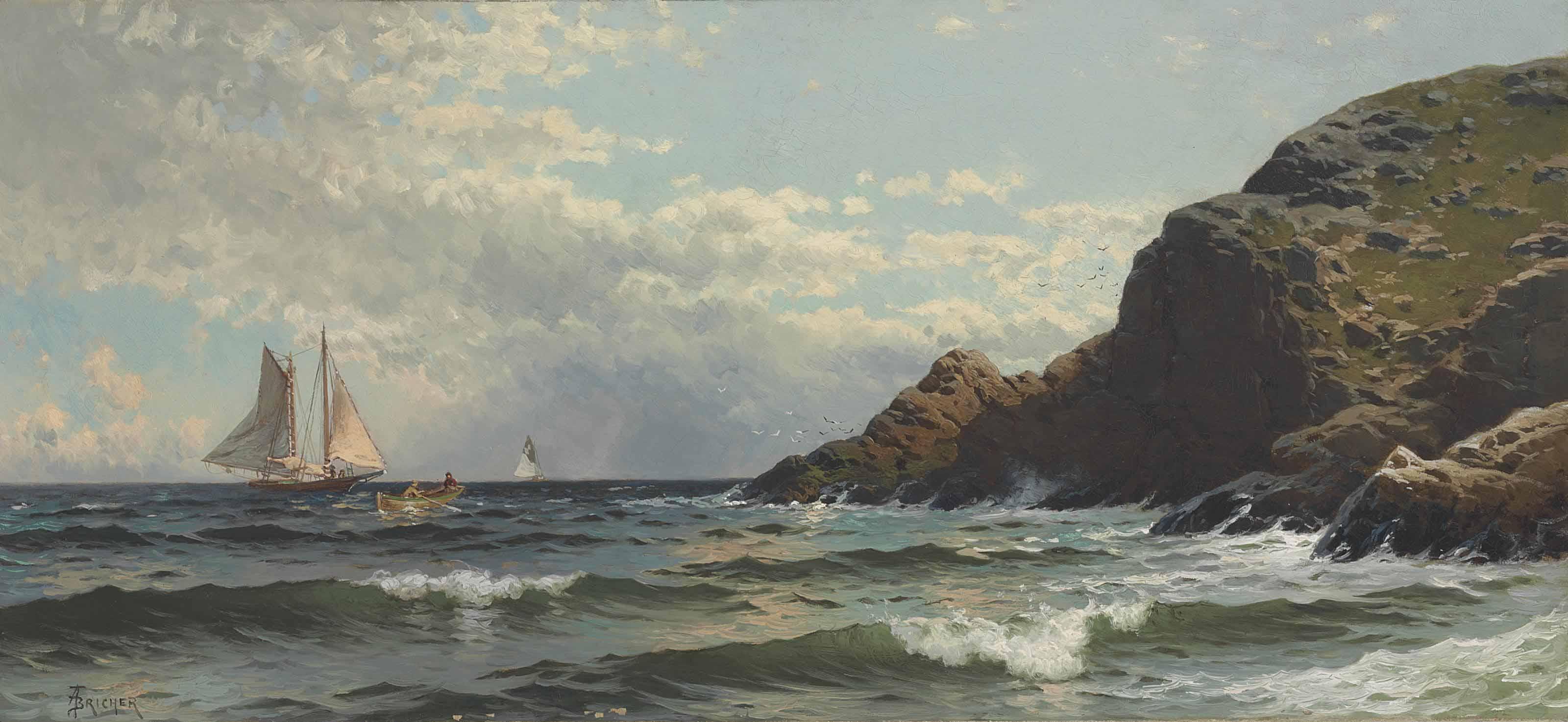 Alfred Thompson Bricher - Schooner Off Grand Manan Island