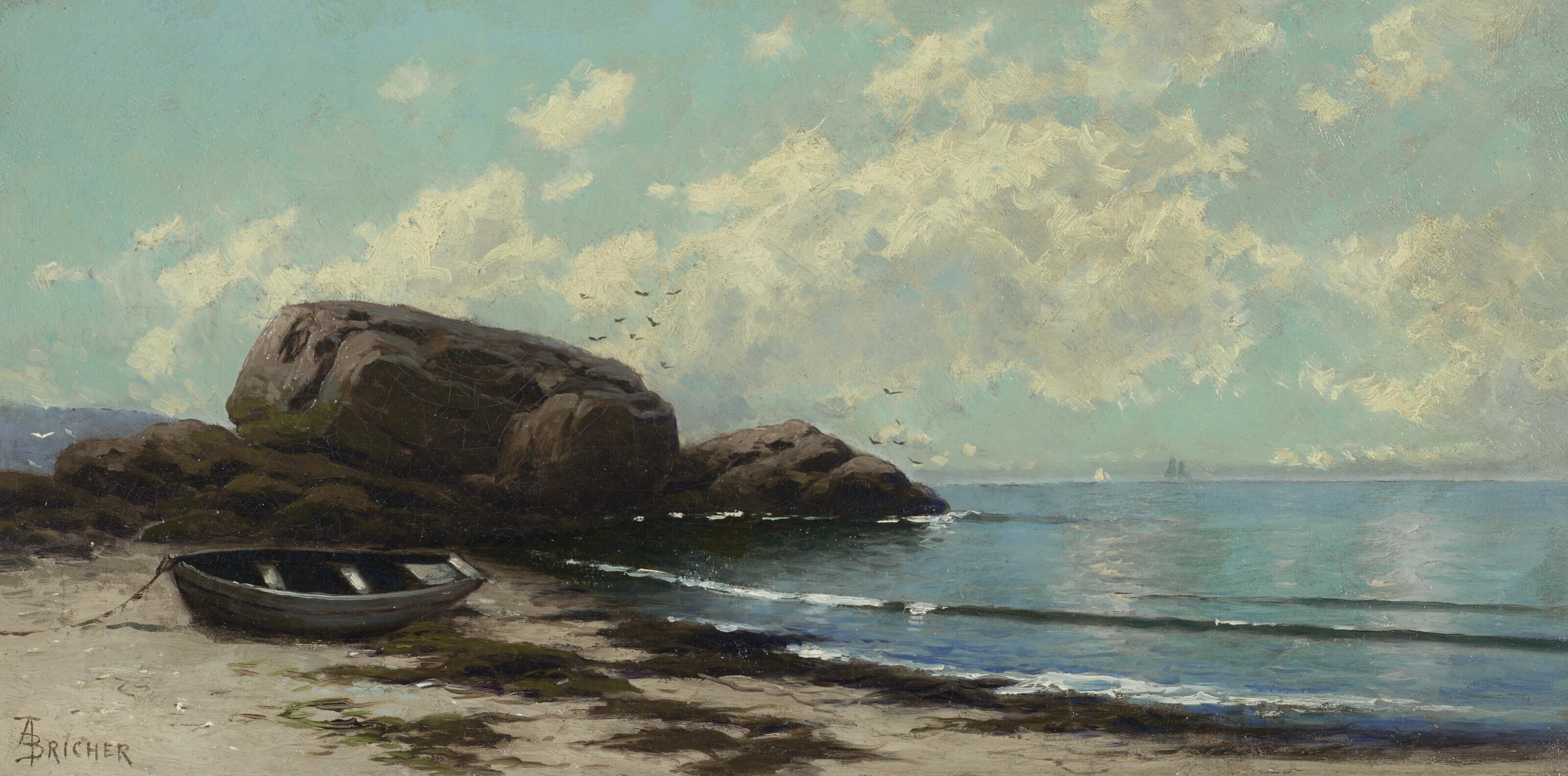 Alfred Thompson Bricher - Seascape with a Dory