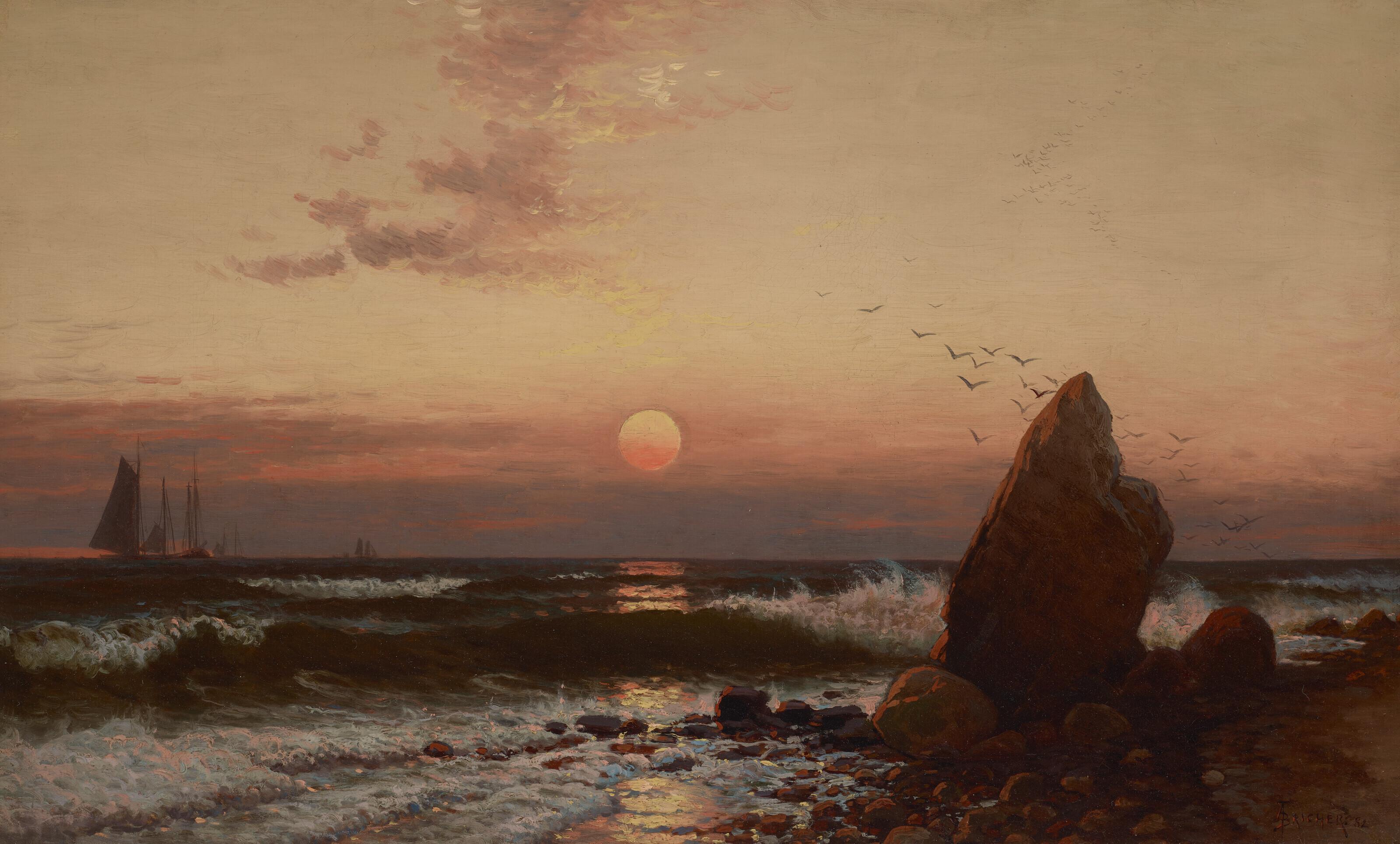 Alfred Thompson Bricher - Sunset at Montauk, L.I.