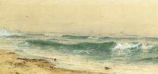 Alfred Thompson Bricher - Waves Breaking At Lowtide