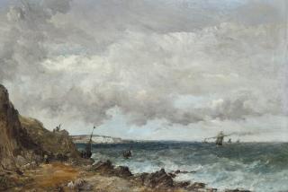 Alfred Vickers - Gathering clouds in the Channel off the Isle of Wight