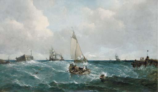 Alfred Vickers - Running into harbour with the tide
