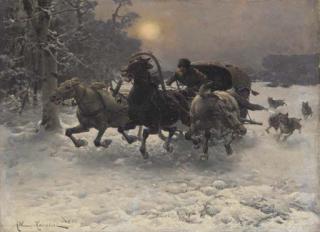 Alfred von Wierurz-Kowalski - Pursued by Wolves