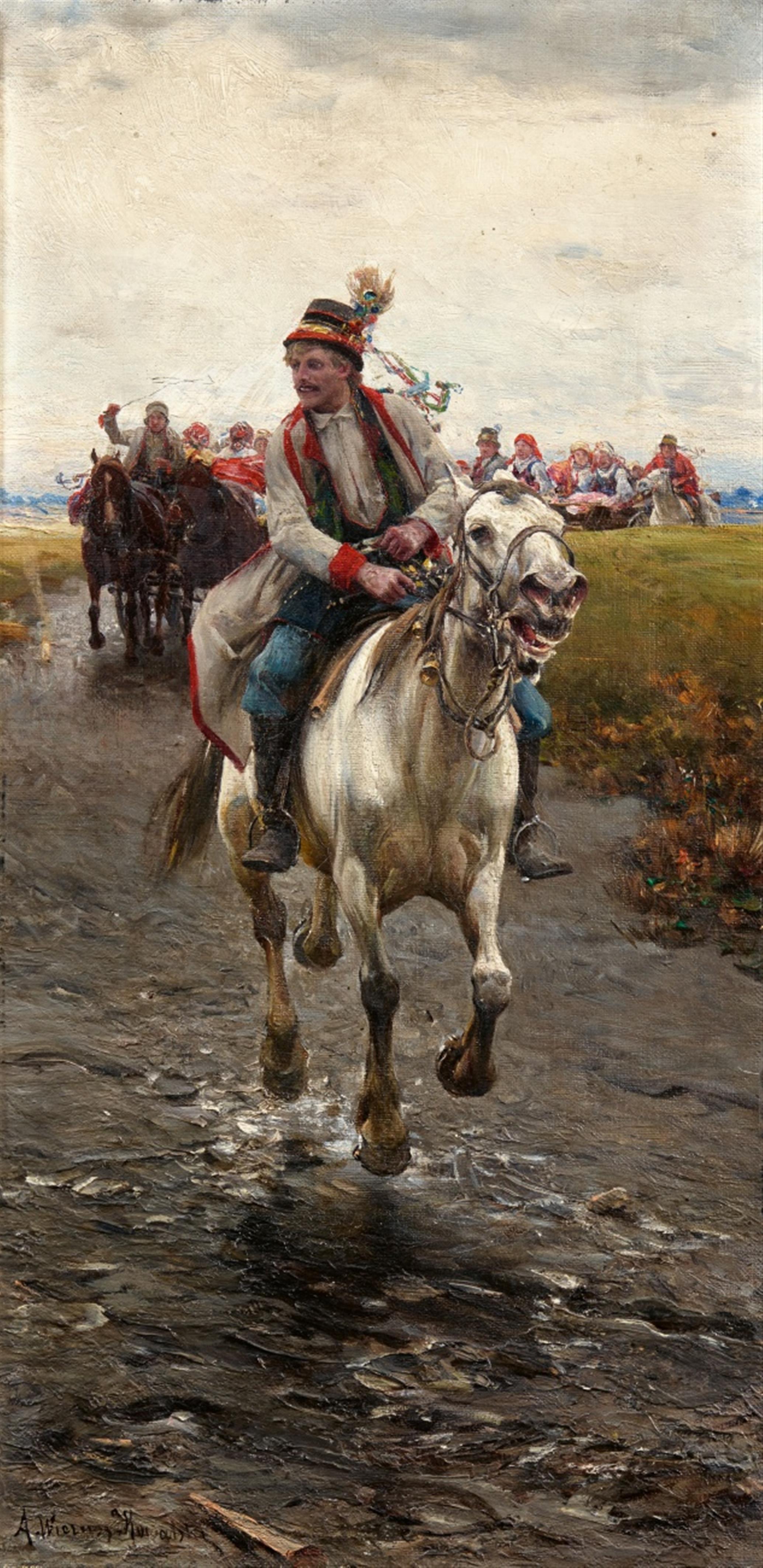 Alfred von Wierusz-Kowalski - Die Hochzeitsgesellschaft auf dem Lande