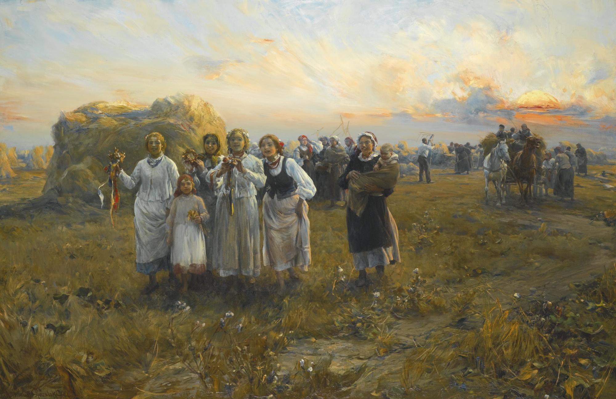 Alfred Von Wierusz-Kowalski - Polish harvest Festival