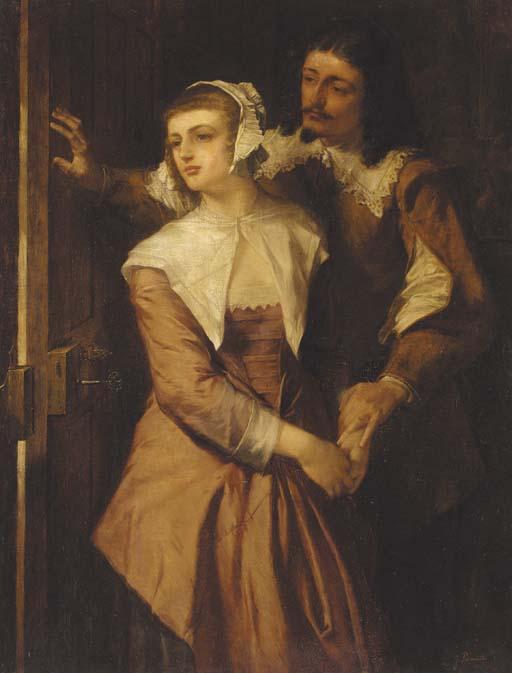 Alfred W. Elmore, R.A. - Alice Bridgenorth and Julian Peveril