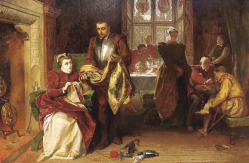 Alfred W. Elmore, R.A. - Mary Queen of Scots and Christopher Norton at Bolton Castle