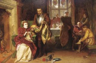 Alfred W. Elmore, R.A. - Mary Queen of Scots and Christopher Norton at Bolton Castle