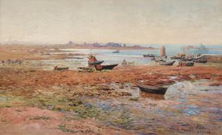Alfred Wahlberg - Fishing boats, Brittany