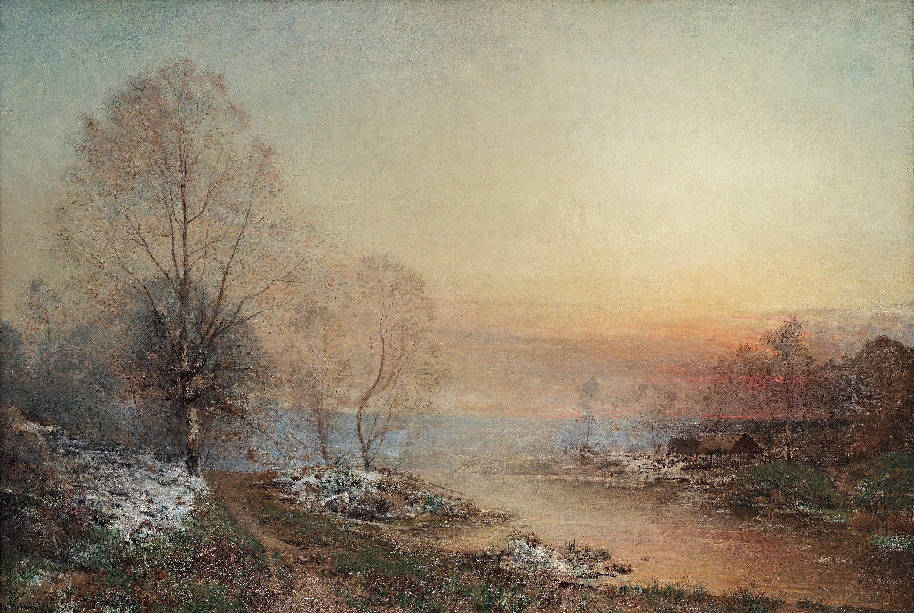 Alfred Wahlberg - Fog over Huskvarna stream