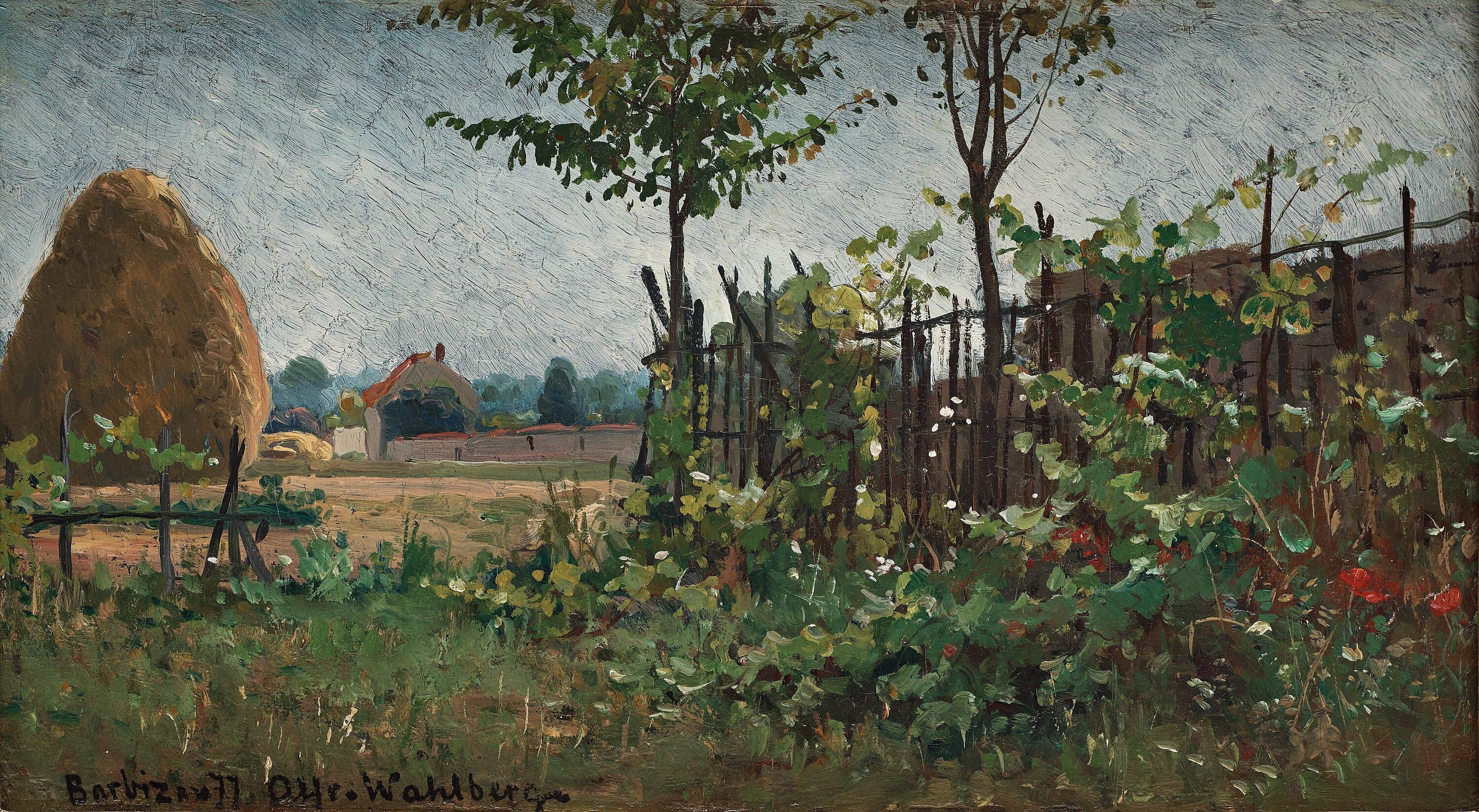 Alfred Wahlberg - French landscape, Barbizon