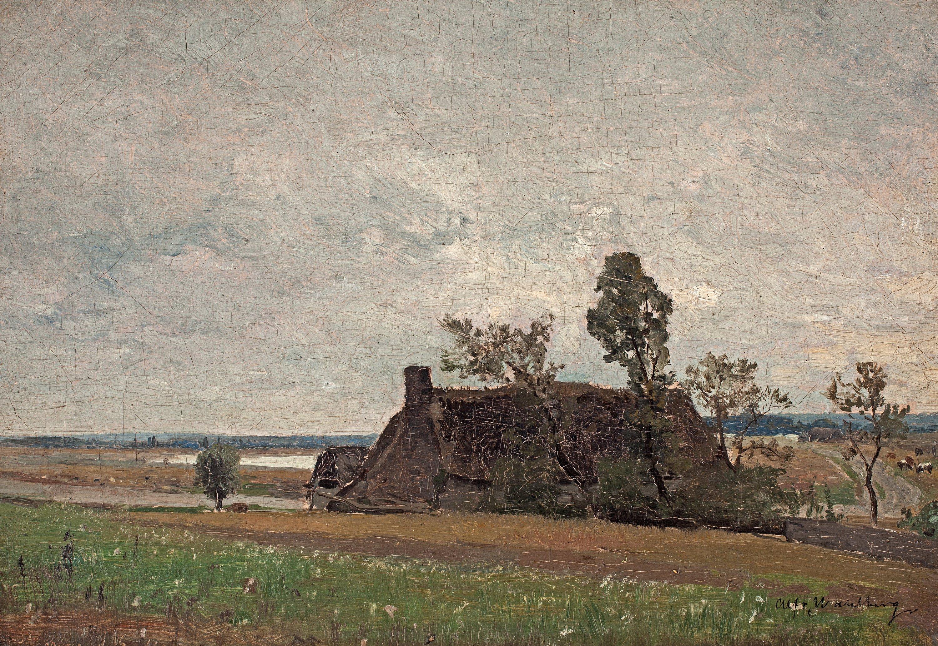 Alfred Wahlberg - Landscape from St. Michel, France