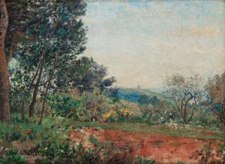 Alfred Wahlberg - Spring landscape from France