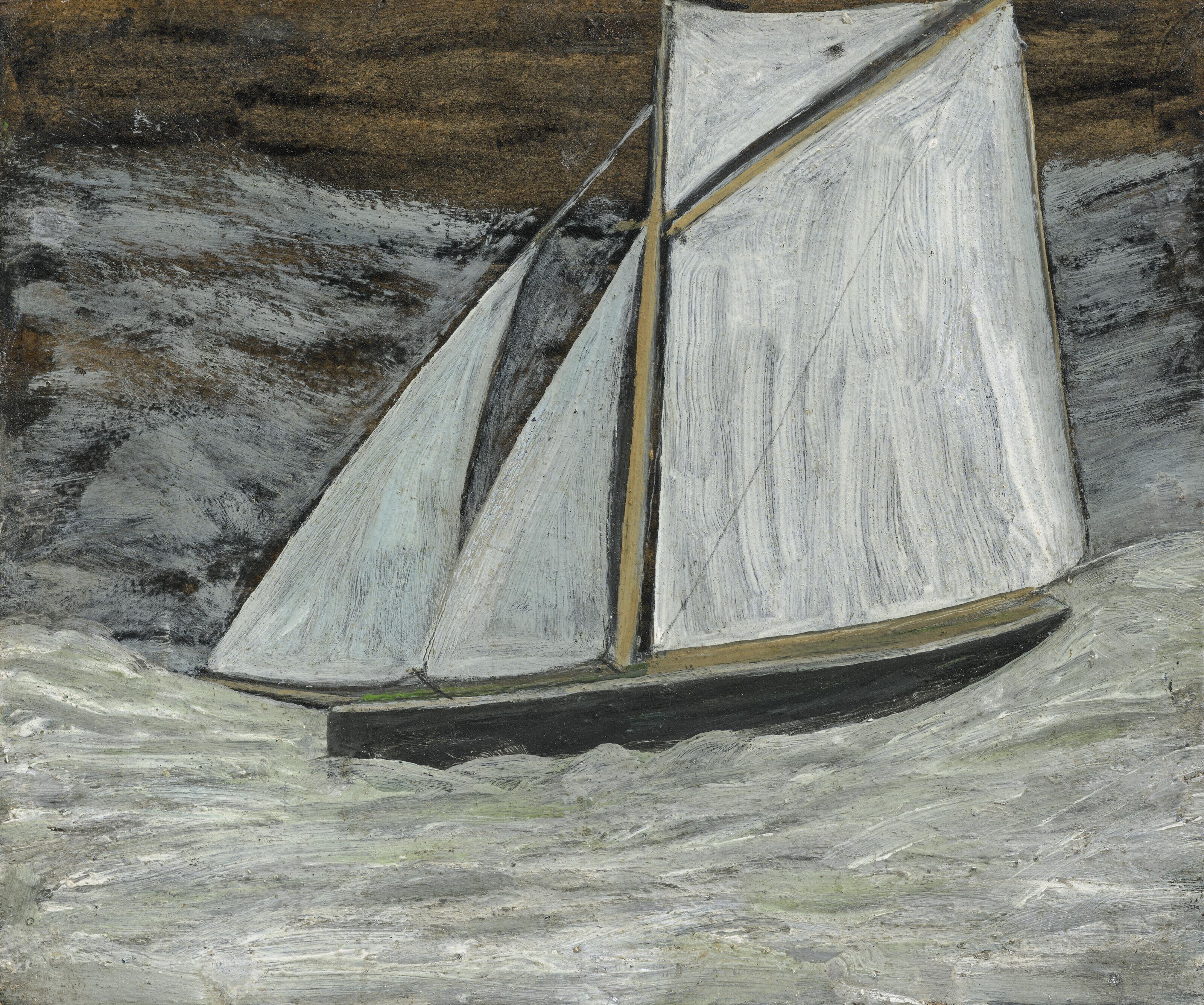 Alfred Wallis - A gaff-rigged sailing boat