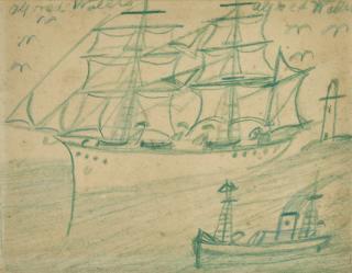 Alfred Wallis - Double Sided Boat Study