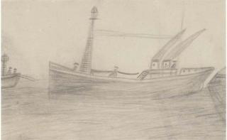 Alfred Wallis - Fishing Boats (Recto); And Fishing Boat (Verso)