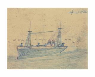 Alfred Wallis - Fishing boats (recto; verso)