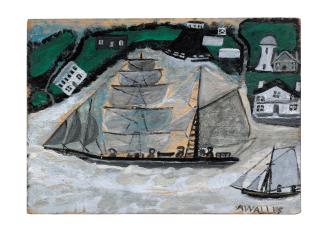 Alfred Wallis - Mount\'s Bay with St Michael\'s Mount