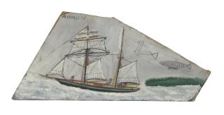 Alfred Wallis - Sailing Ship Aeroplane and Airship