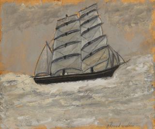 Alfred Wallis - Sailing Ship In A Stormy Sea