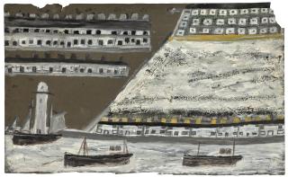 Alfred Wallis - Ships And Lighthouse, Houses