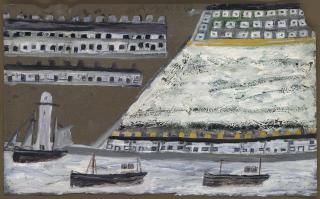 Alfred Wallis - Ships And Lighthouse, Houses