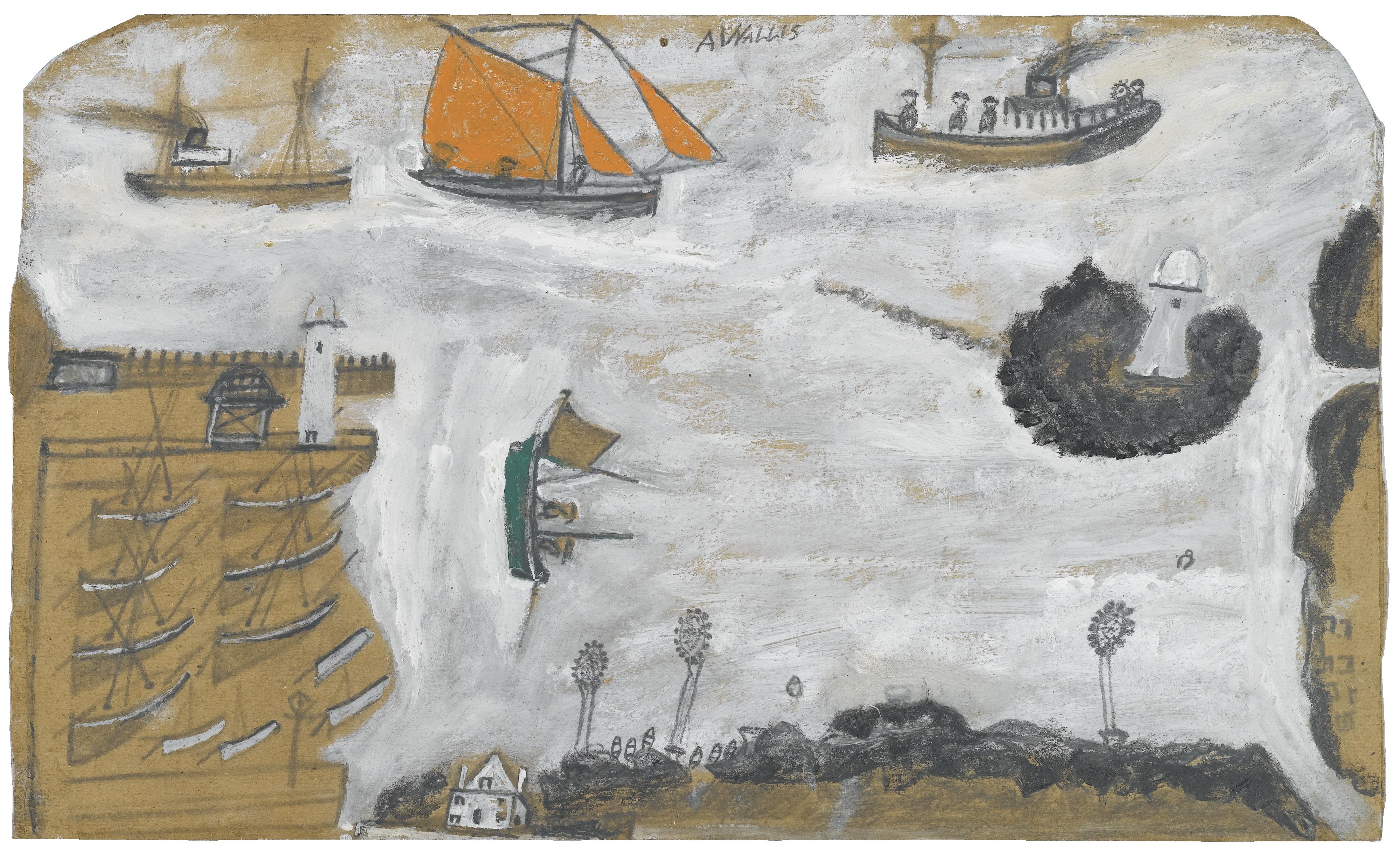 Alfred Wallis - St Ives Bay With Godrevy