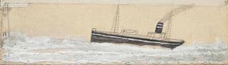 Alfred Wallis - Steamer and a lighthouse
