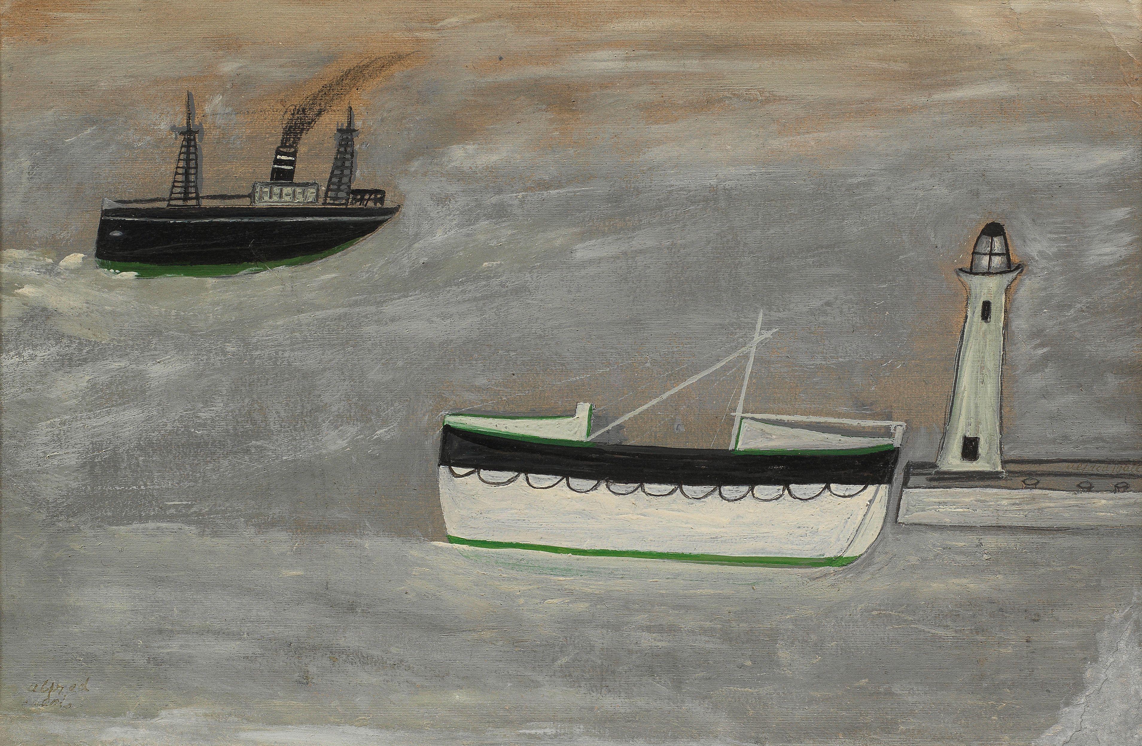 Alfred Wallis - Steamer, Lifeboat and Lighthouse