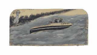 Alfred Wallis - Steamship And Lighthouse