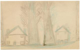 Alfred Wallis - Two Houses And Two Trees