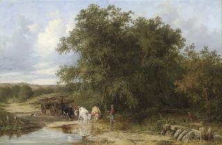 Alfred Walter Williams - The timber wagon