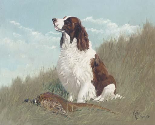 Alfred Wheeler - A gundog with a partridge