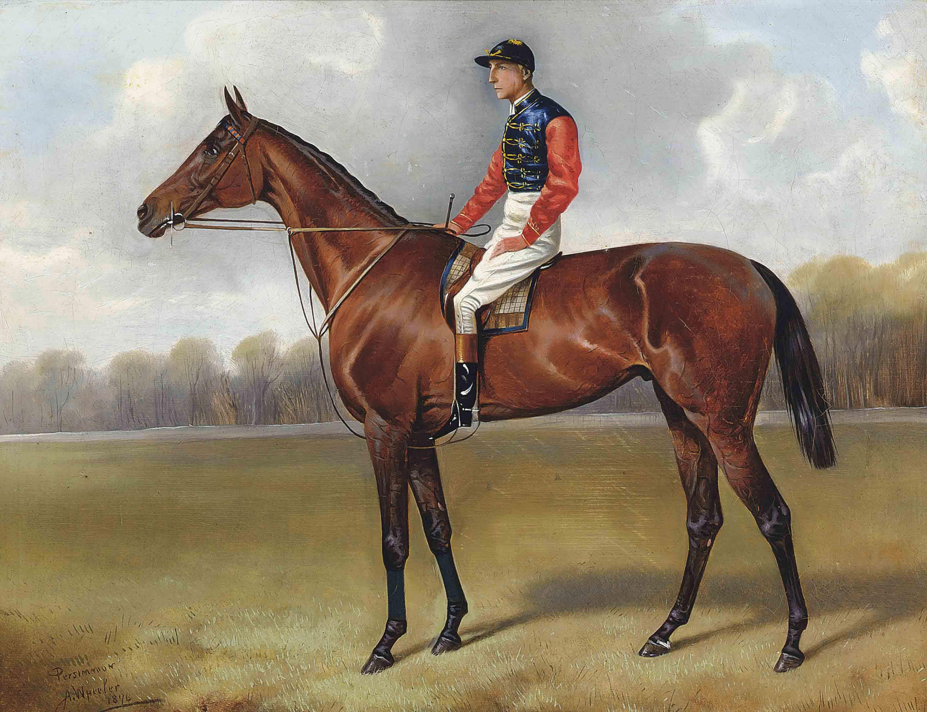 Alfred Wheeler - Persimmon, with jockey up