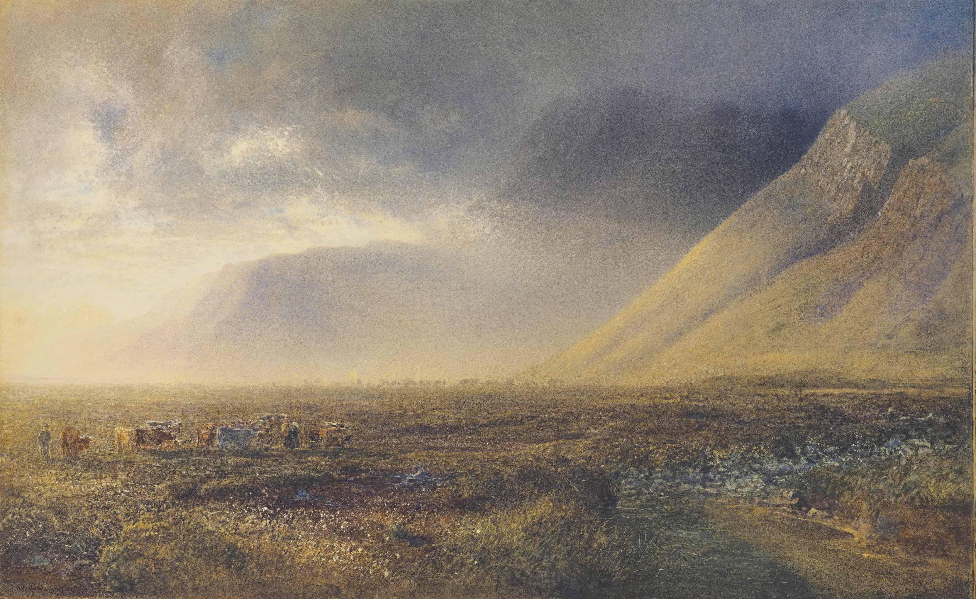 Alfred William Hunt, R.W.S. - Rising mist, Loch Maree, Highlands