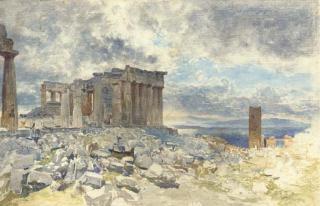 Alfred William Hunt, R.W.S. - The Parthenon, Athens