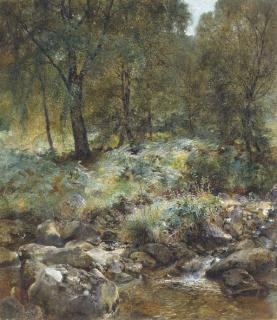 Alfred William Hunt, R.W.S. - \'When the leaves begin to turn\'