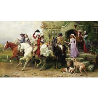 Alfred William Strutt - A Lassie And Her Laddie