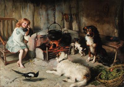 Alfred William Strutt - A watched pot never boils