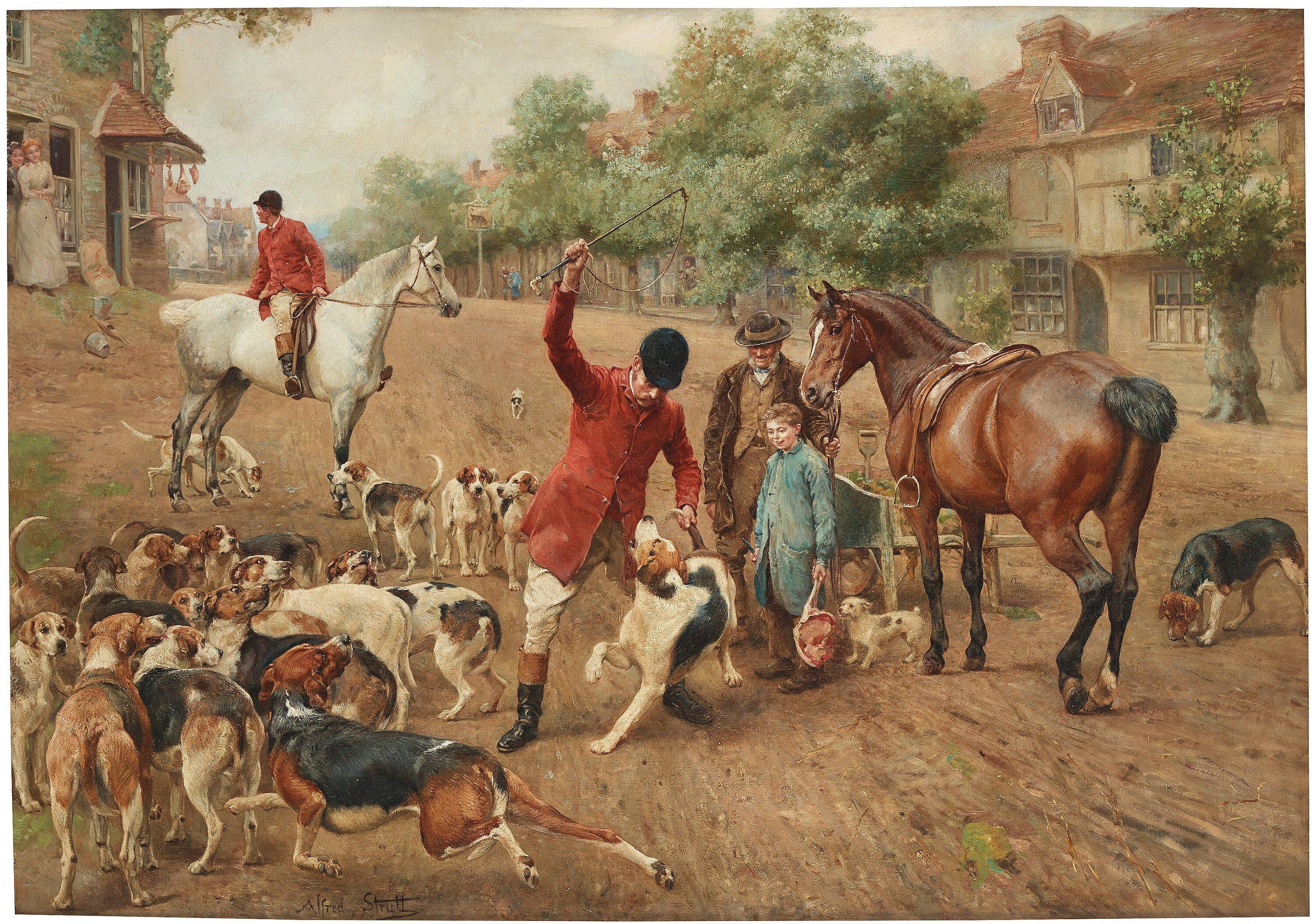 Alfred William Strutt - The Fox Hunt - the punishment