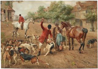 Alfred William Strutt - The Fox Hunt - the punishment