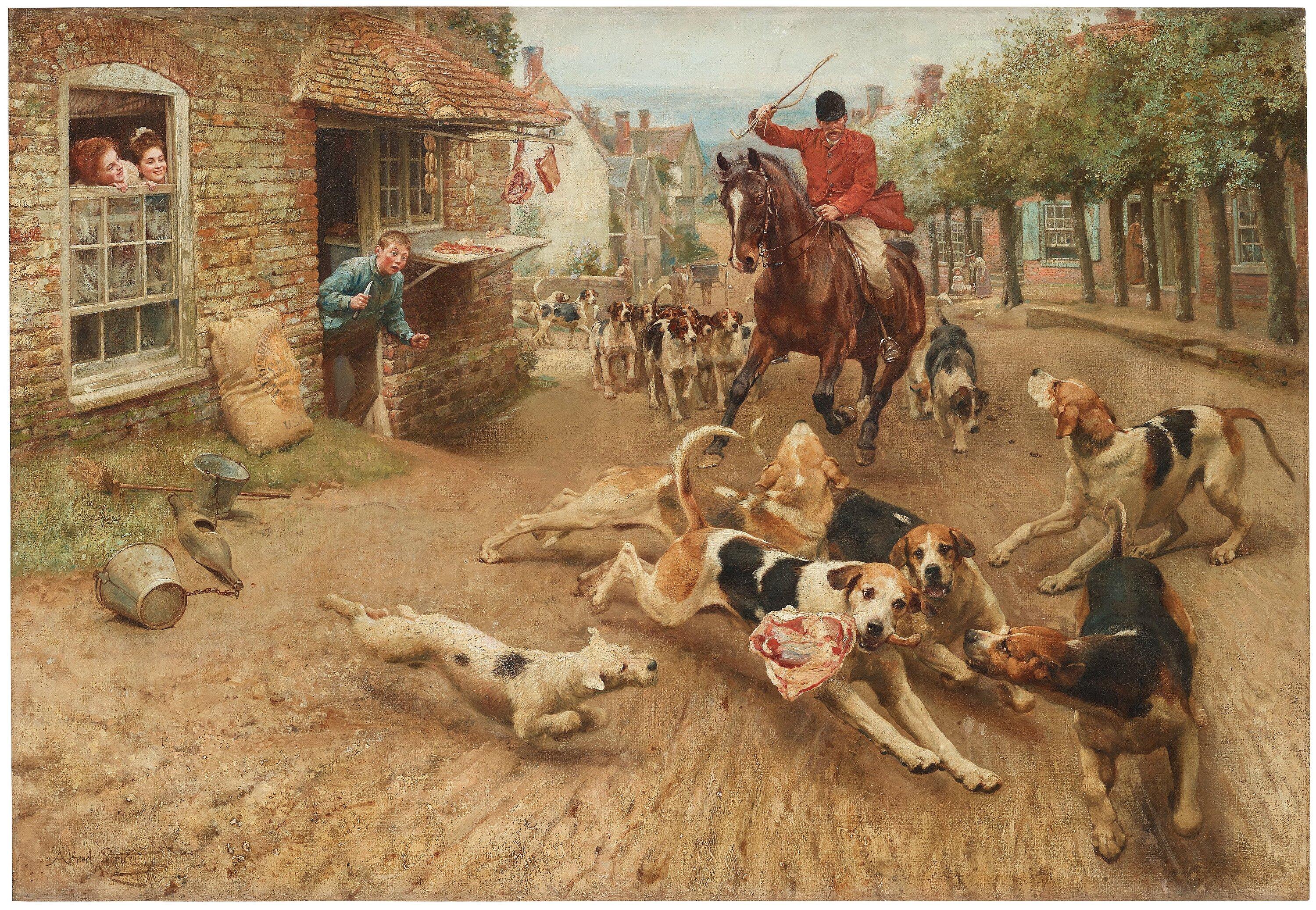 Alfred William Strutt - The Fox Hunt - the theft