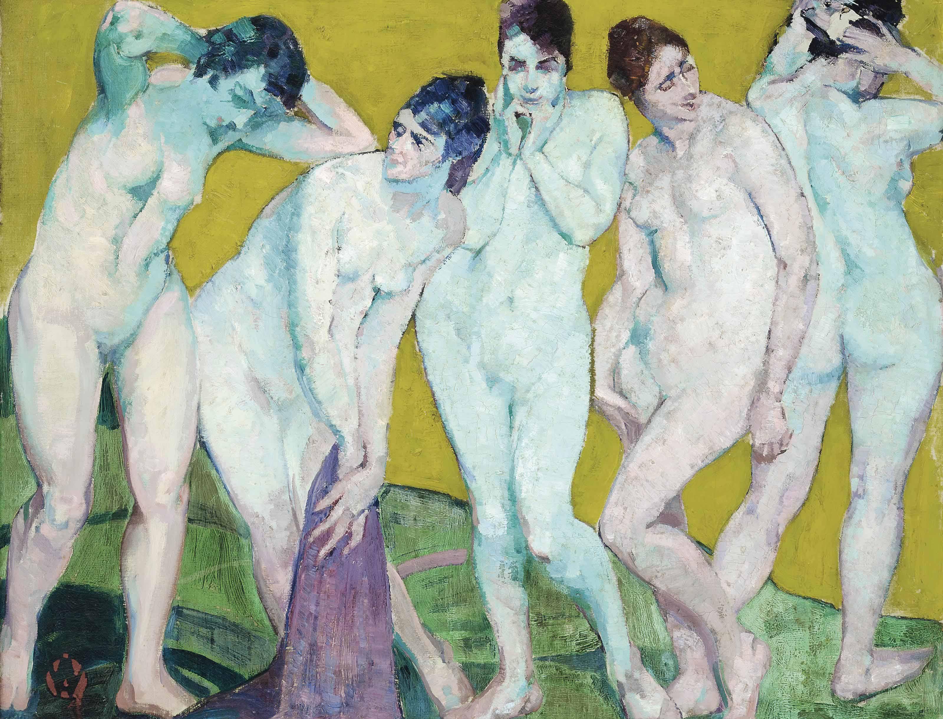 Alfred Wolmark - An Arrangement: Group of Nudes