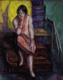 Alfred Wolmark - Seated Woman in the studio