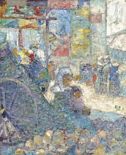 Alfred Wolmark - The Market Place, Concarneau