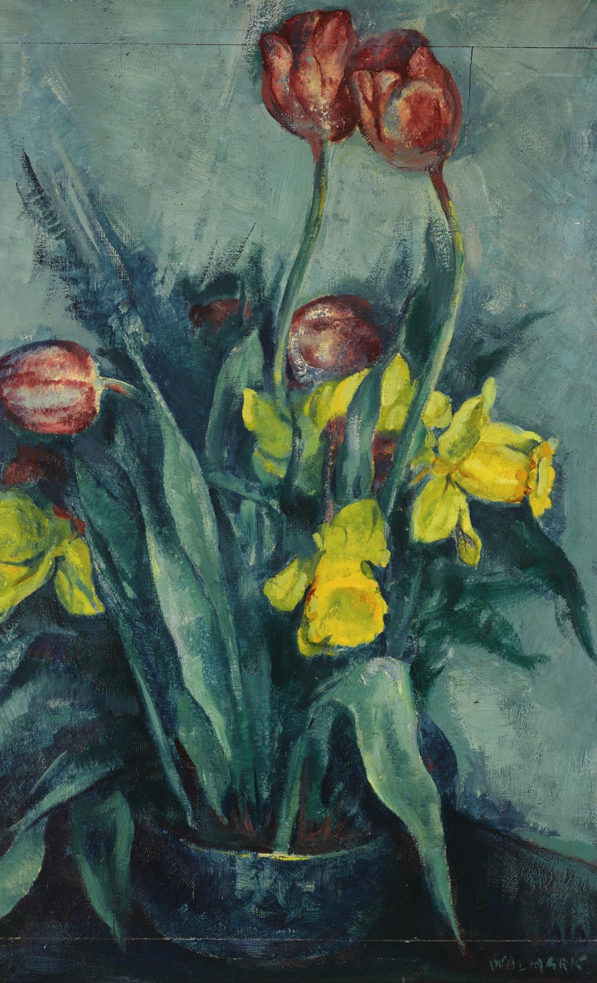 Alfred Wolmark - Tulips And Daffodils