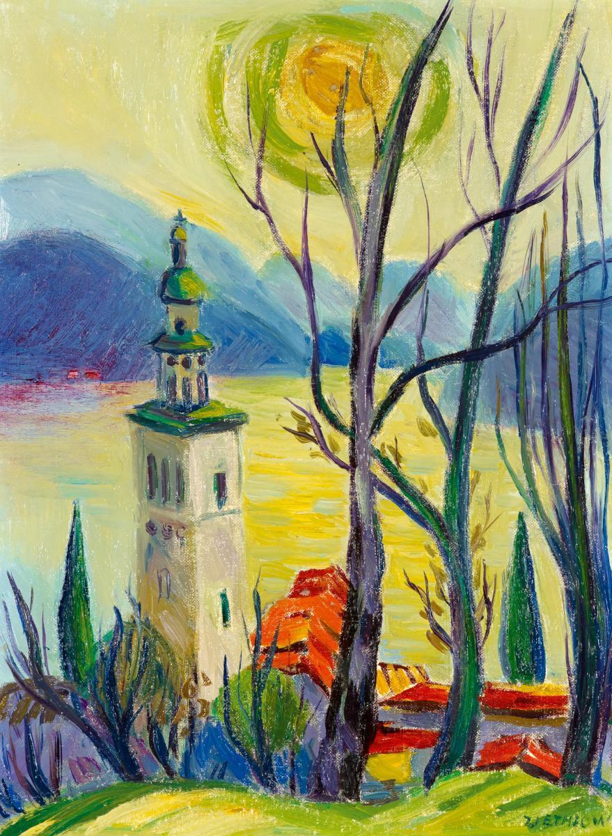 Alfred Ziethlow - Ohne Titel (Blick auf einen See).