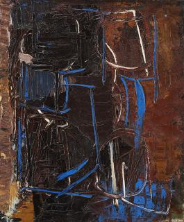 Alfredo Chighine - Figura bruno arancio